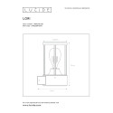 LORI - Nástenné svietidlo - E27 IP44 H21.8cm - čierna