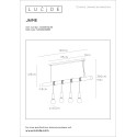 Jaime - Závesné svietidlo - 4xE27 L120cm - čierna