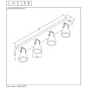 CONCRI-LED - Stropné svietidlo - 4xGU10/5Wincl 320LM 3000K - čierna