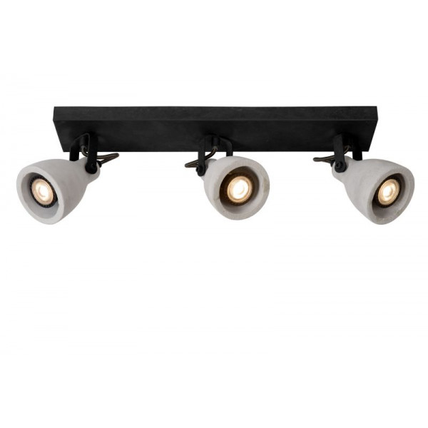 CONCRI-LED - Stropné svietidlo - 3xGU10/5Wincl 320LM 3000K - čierna