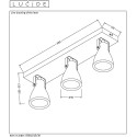 CONCRI-LED - Stropné svietidlo - 3xGU10/5Wincl 320LM 3000K - čierna