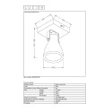 CONCRI-LED - Stropné svietidlo - 1xGU10/5Wincl 320LM 3000K - čierna