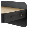 ATKIN - Nástenné svietidlo - LED 5W+USB port 25/14/11cm - čierna
