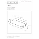 ATKIN - Nástenné svietidlo - LED 5W+USB port 25/14/11cm - čierna