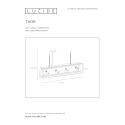 THOR - Závesné svietidlo - 4xE27 L120cm W13cm - sivá