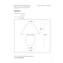 RAMZI - Stolová lampa - E27 H42cm - sivá