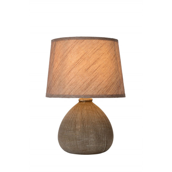 RAMZI - Stolová lampa - E14 H26cm - Hnedá