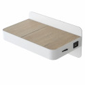ATKIN - Nástenné svietidlo - LED 5W+USB port 25/14/11cm - biela