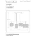 BASKETT - Závesné svietidlo - 4xE27 L107cl - čierna