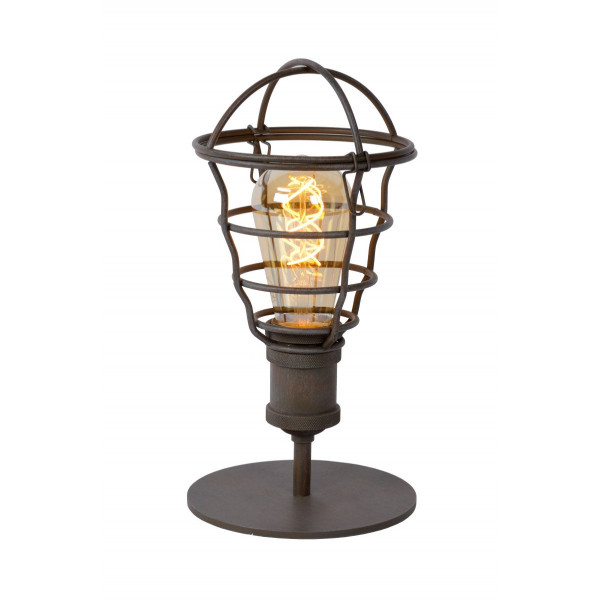 ZYCH - Stolová lampa - E27 H29cm Ø14cm - hnedá