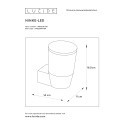 NINKE - Nástenné svietidlo - IP54 GU10/5W excl Ø10.5cm H16cm