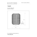 TAHAR - Stolová lampa - E27  / 39 H61cm - čierna