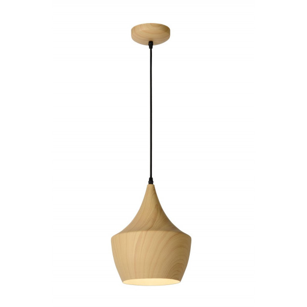 WOODY Závesné svietidlo E27 D24 H30cm Clear Wood