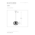 VINTI - Závesné svietidlo - E27 D30 H18cm - červená 