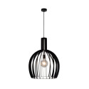 MIKAELA - Závesná lampa - E27 D50cm H65cm - čierna