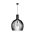 MIKAELA - Závesná lampa - E27 D50cm H65cm - čierna