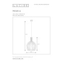 MIKAELA - Závesná lampa - E27 D50cm H65cm - čierna