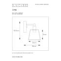 VITRI - Nástenné svietidlo - E14 D13cm H 19.5cm