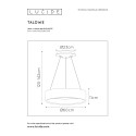 TALOWE LED - Závesné svietidlo - Ø 60 cm - LED Dim. - 1x39W 3000K - biela