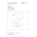 OVALIS - Nástenné svietidlo - 2xE14/9W - čierna