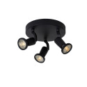 JASTER LED - Stropný reflektor - 3xGU10/5W incl 320LM - čierna