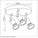 JASTER LED - Stropný reflektor - 3xGU10/5W incl 320LM - čierna