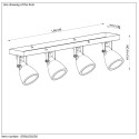 CONCRI-LED - Stropný reflektor - 4xGU10/5Wincl 320LM 3000