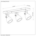 CONCRI-LED - Stropný reflektor - 3xGU10/5Wincl 320LM 3000