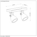 CONCRI-LED - Stropný reflektor - 2xGU10/5Wincl 320LM 3000