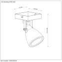 CONCRI-LED - Stropný reflektor - 1xGU10/5Wincl 320LM 3000