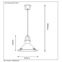 TONGA - Závesné svietidlo - E27 D25 H18cm IP44 - biela