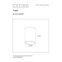 TUBIX - Stropný reflektor - IP54 H15 D10cm antracit