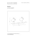 RILOU - Stropný reflektor - LED 2x5W (49000/05/31) Biely