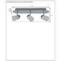 XANTO - Stropný reflektor - LED 3x5W 3000K 360 lm L45,5 W8