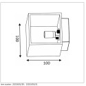 XERA -  Nástenné svietidlo -  Square 1x9-G9 H10 W10 L8