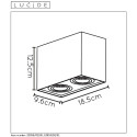 TUBE -  Stropné svietidlo -  2xGU10 biult up Biele