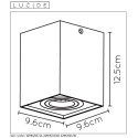 TUBE -  Stropné svietidlo -  GU10 built upSquare 9/9/12cm Biele