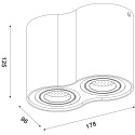 TUBE -  Stropné svietidlo - 2xGU10 excl Round  Biele