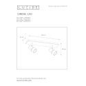 SIRENE-LED - Stropné svietidlo - 2xGU10/5W incl. D10 H11.