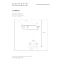 Banker - Stolná lampa - E14 W22cm H30cm - Zelená