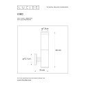 KIBO - Nástenné svietidlo - IP44 H39cm E27 - Saténový Chróm