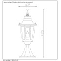 Vonkajšie svietidlo H47cm E27/60W 