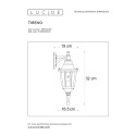Vonkajšie nástenné svietidlo - H37cm E27/60W - Čierna