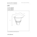 LIVIA - Nástenné svietidlo - IP44 E27 W11.5 L27 H25cm -Čierna