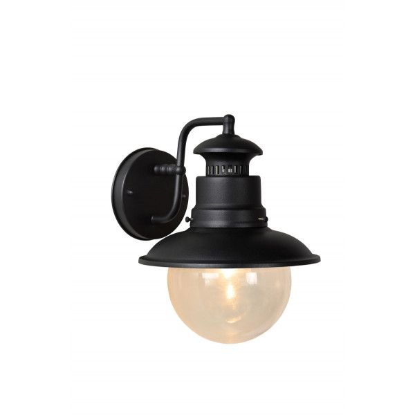 FIGO - Nástenné svietidlo - IP44 E27 L24 W21 H27cm - Čierna