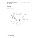 GRONY Ceiling Spotlight 3xGu10/5W  Black/Gold