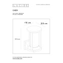 CADIX Outdoor Ceiling light E27/max 15W led Black