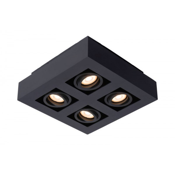 XIRAX - Stropné svietidlo - 4xGU10/5W LED DTW - Čierna (old 09119/20/30)