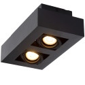 XIRAX - Stropné svietidlo - 2xGU10/5W LED DTW - Čierna (old 09119/10/30)