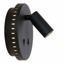 BENTJER - Nástenné svietidlo - Ø 14 cm - LED - 1x6W 3000K - Čierna